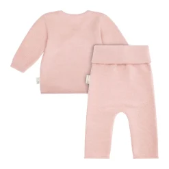 New Steiff Set Pants + Wrap Jacket GOTS, pink rose
