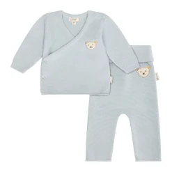 Outlet Steiff Set Pants + Wrap Jacket GOTS, light blue lightblue