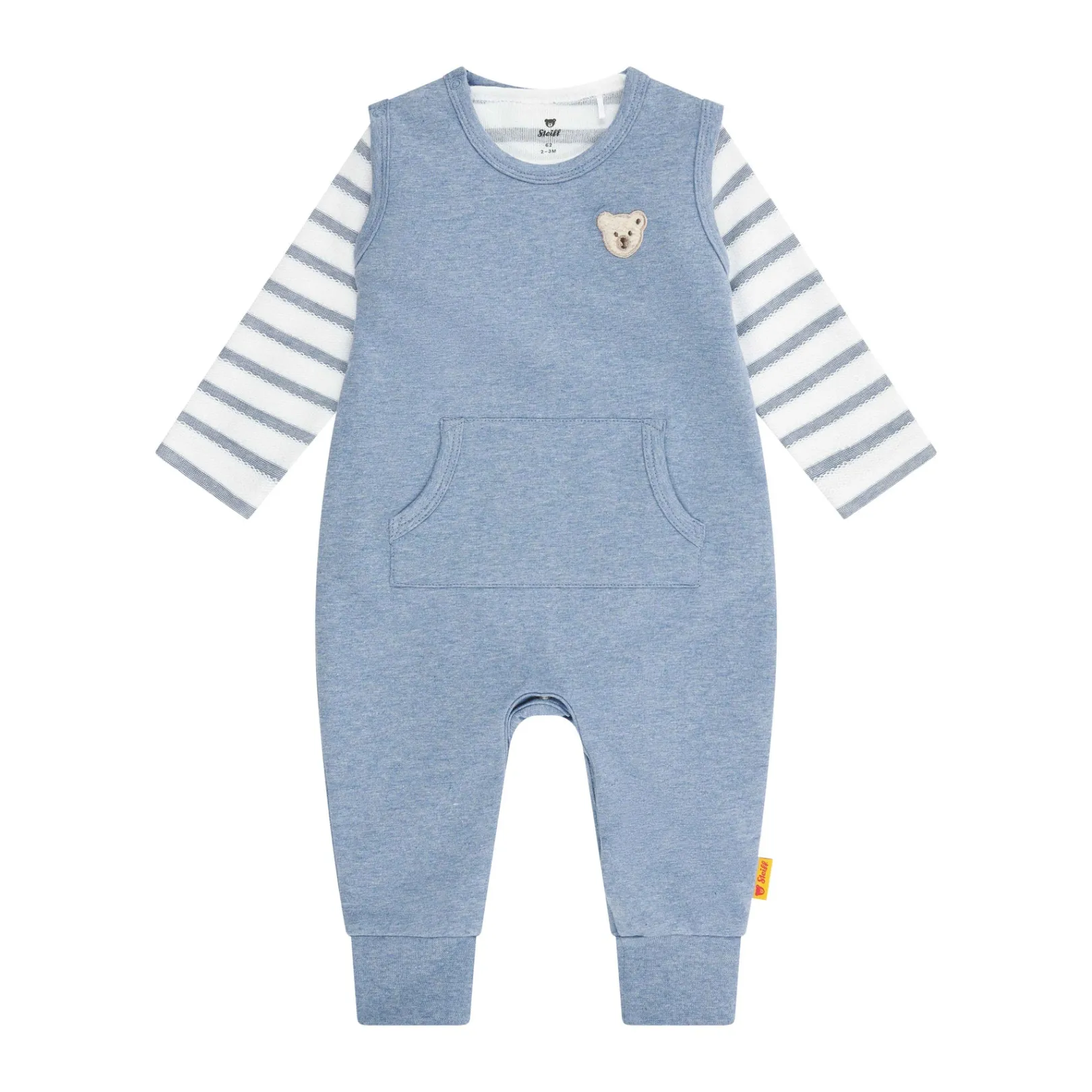 Best Steiff Set Romper + T-Shirt longsleeve, medium blue for Boys mediumblue