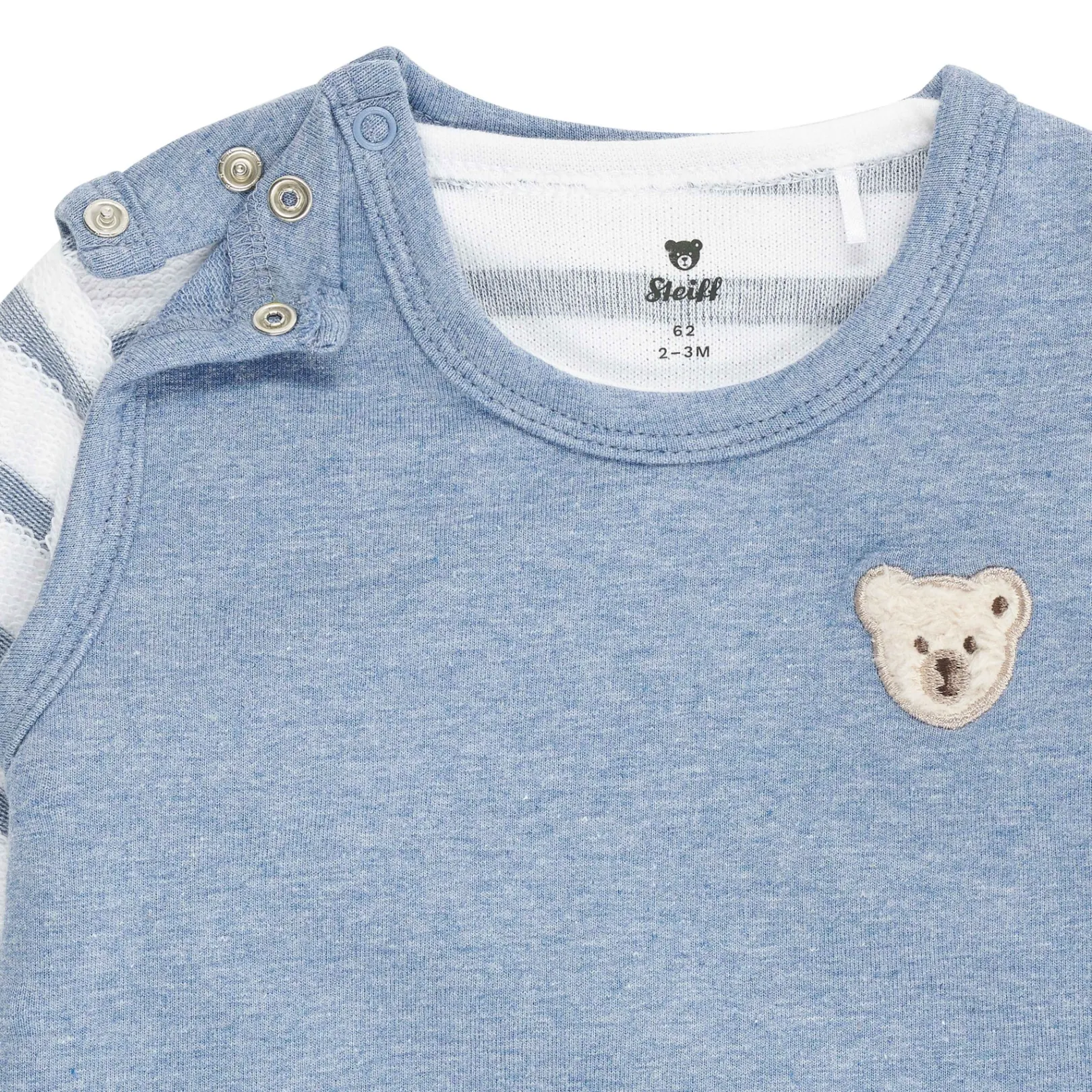 Best Steiff Set Romper + T-Shirt longsleeve, medium blue for Boys mediumblue