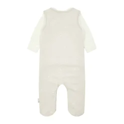 Outlet Steiff Set Romper + T-Shirt longsleeve GOTS, beige
