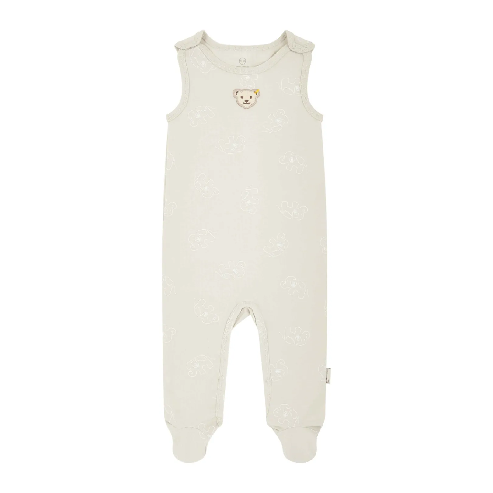 Outlet Steiff Set Romper + T-Shirt longsleeve GOTS, beige