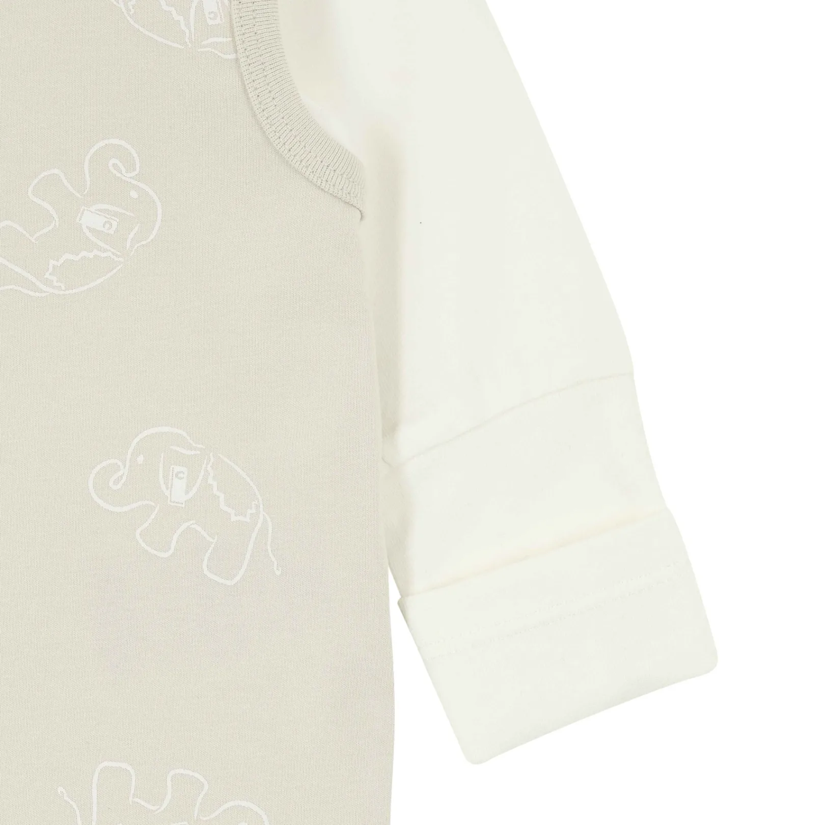 Outlet Steiff Set Romper + T-Shirt longsleeve GOTS, beige