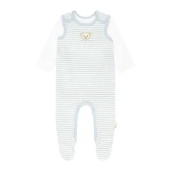 Clearance Steiff Set Romper + T-Shirt longsleeve GOTS, light blue lightblue