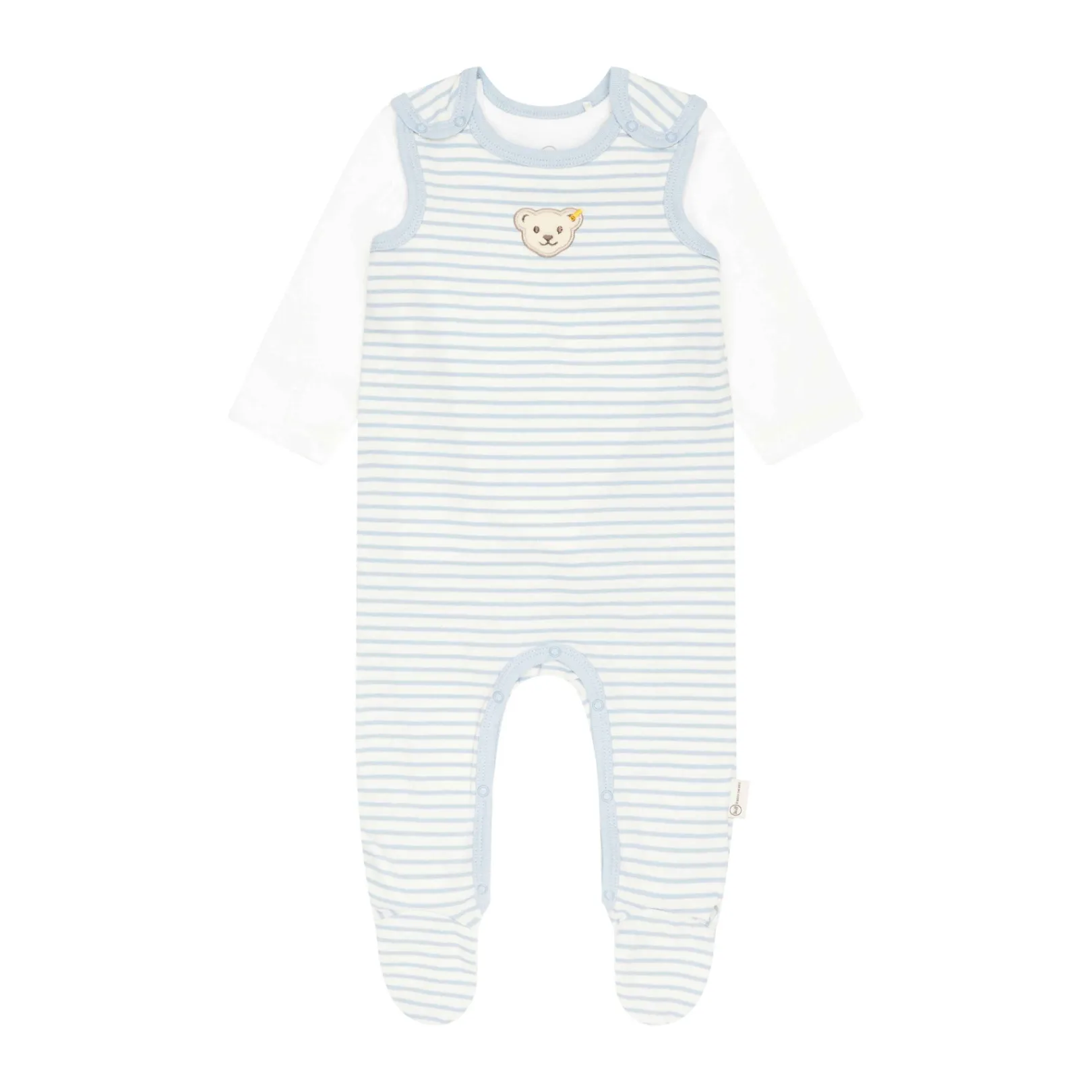 Clearance Steiff Set Romper + T-Shirt longsleeve GOTS, light blue lightblue
