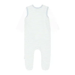 Clearance Steiff Set Romper + T-Shirt longsleeve GOTS, light blue lightblue