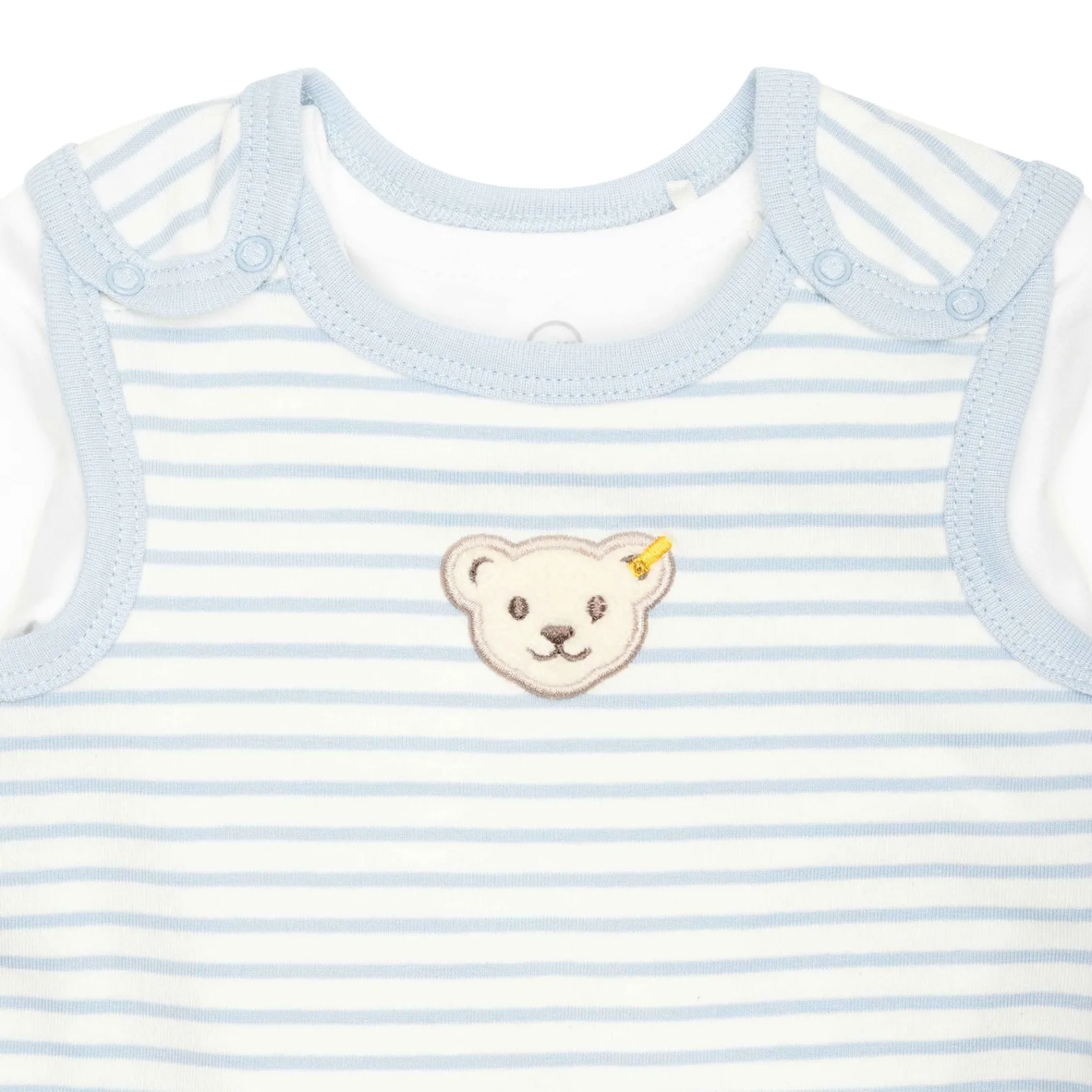 Clearance Steiff Set Romper + T-Shirt longsleeve GOTS, light blue lightblue
