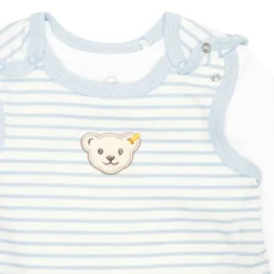 Clearance Steiff Set Romper + T-Shirt longsleeve GOTS, light blue lightblue