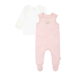 Outlet Steiff Set Romper + T-Shirt longsleeve GOTS, pink rose