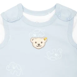 Hot Steiff Set Romper + T-Shirt longsleeve GOTS, light blue lightblue