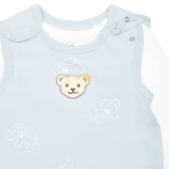 Hot Steiff Set Romper + T-Shirt longsleeve GOTS, light blue lightblue