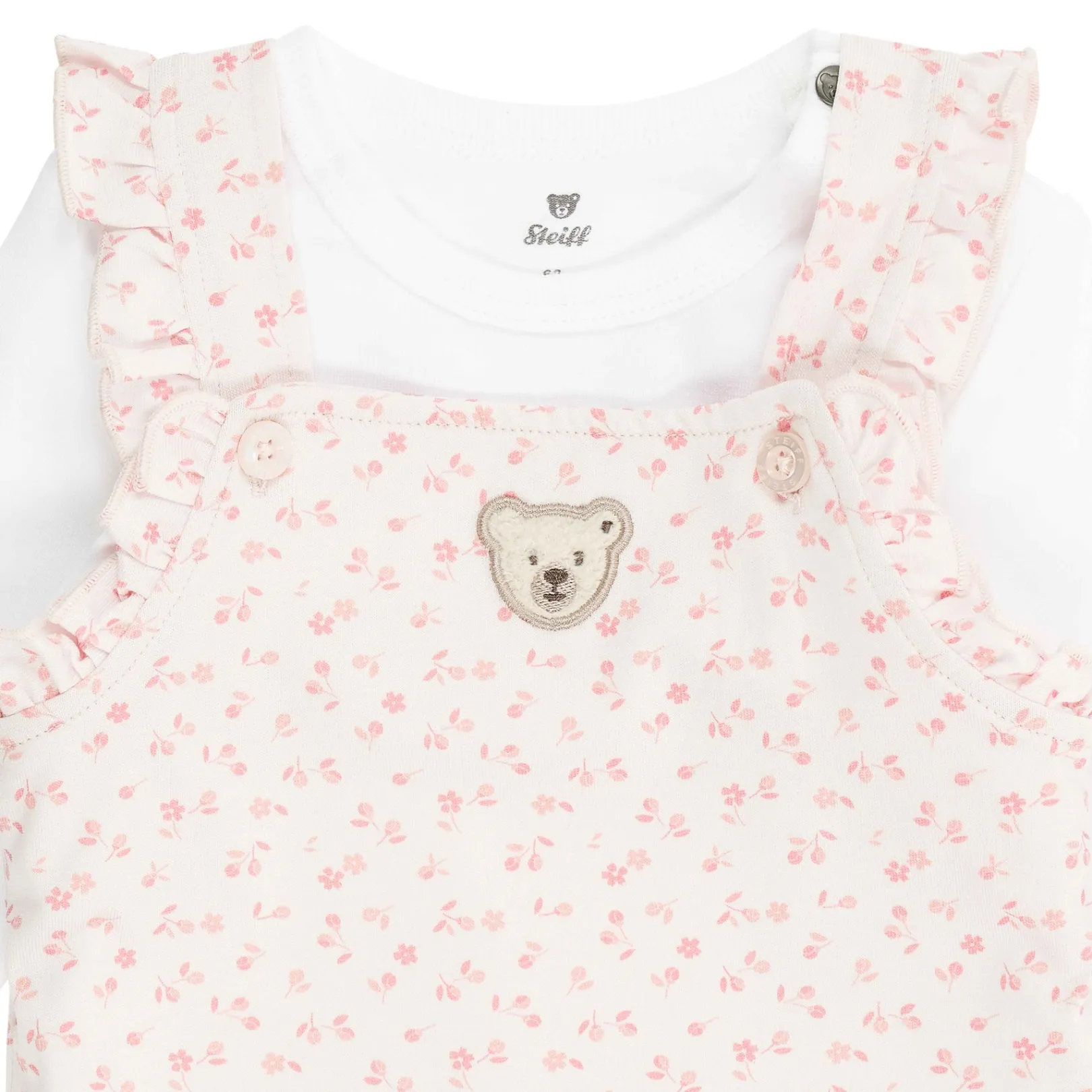 Online Steiff Set Romper + T-Shirt longsleeve, pink for Girls rose