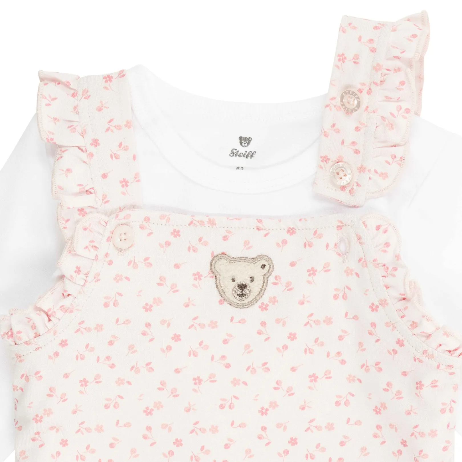 Online Steiff Set Romper + T-Shirt longsleeve, pink for Girls rose