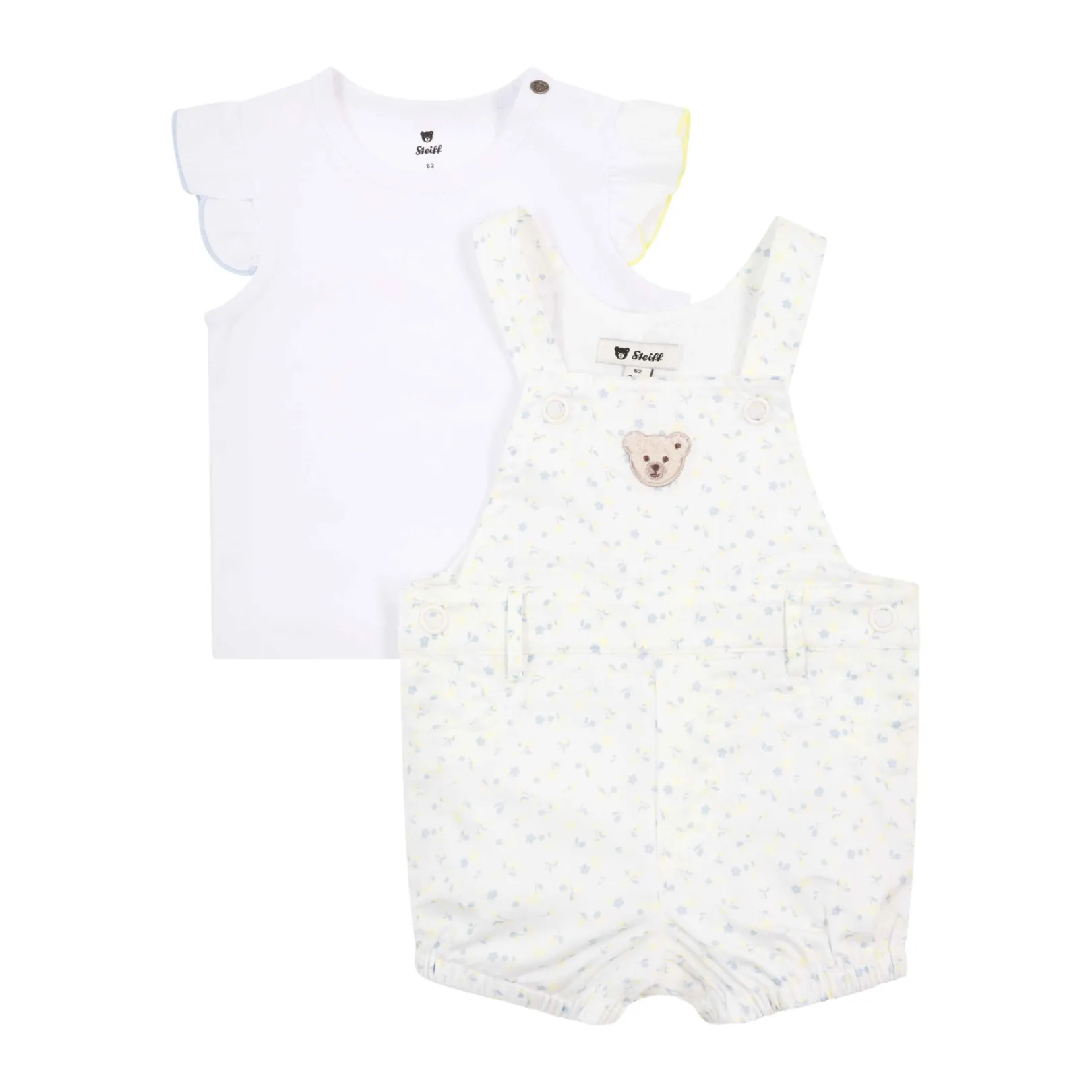 Online Steiff Set Shorts + T-Shirt, for Girls white