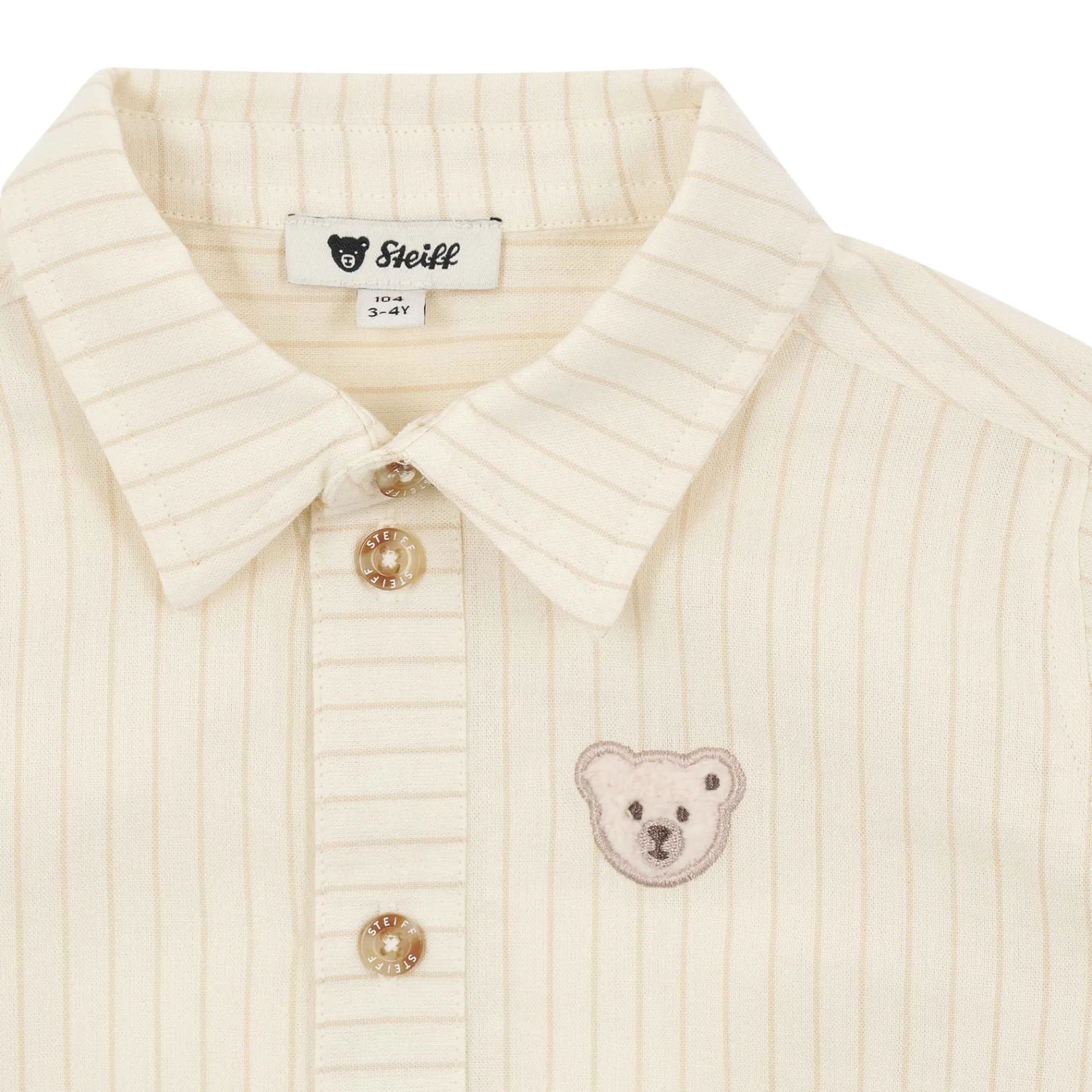 New Steiff Shirt longsleeve, for Boys beige
