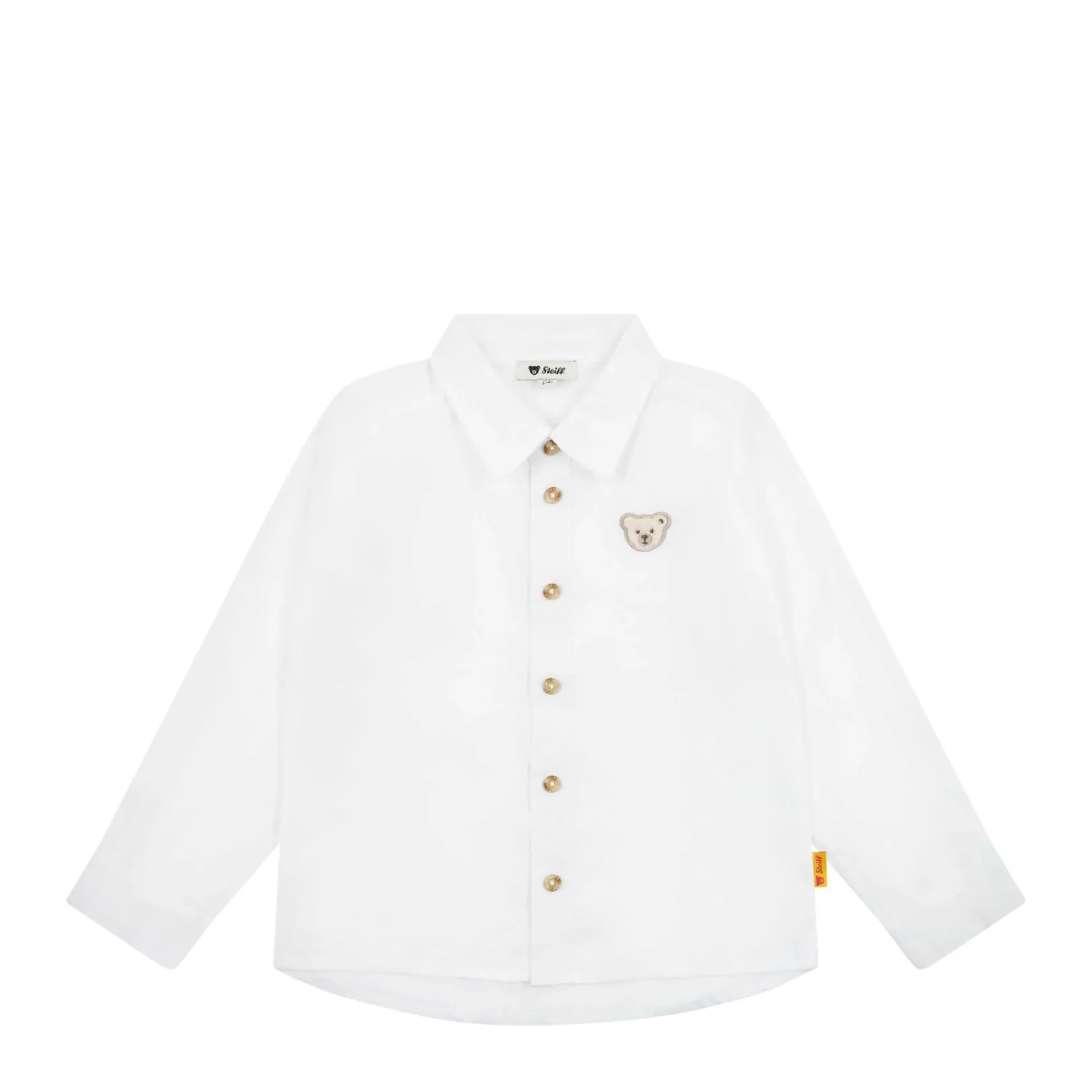 Hot Steiff Shirt longsleeve, for Boys white