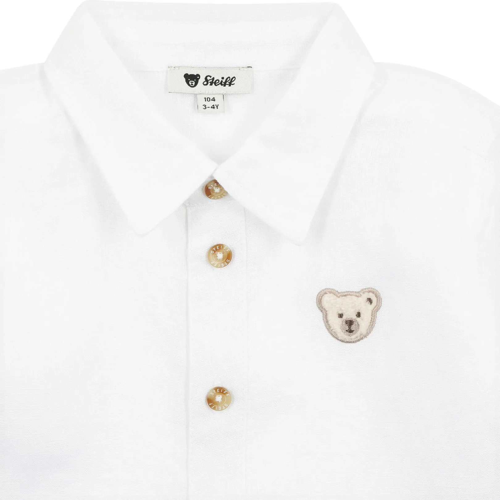 Hot Steiff Shirt longsleeve, for Boys white