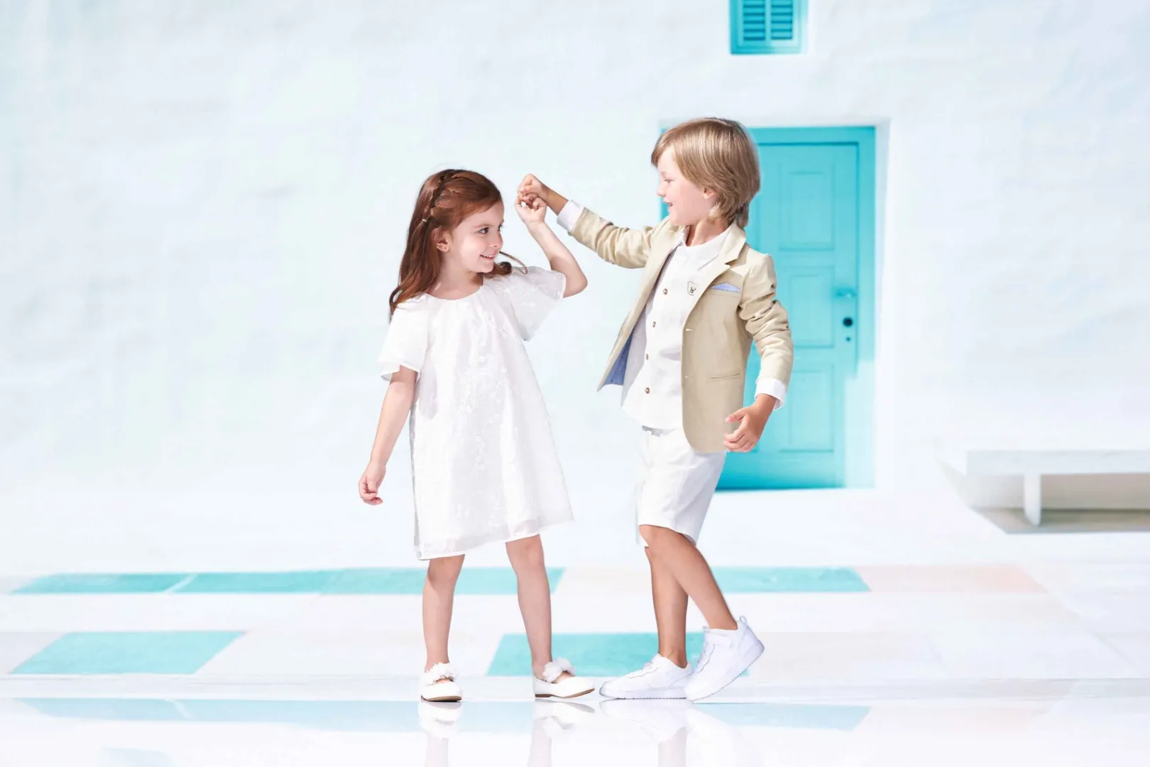 Hot Steiff Shirt longsleeve, for Boys white