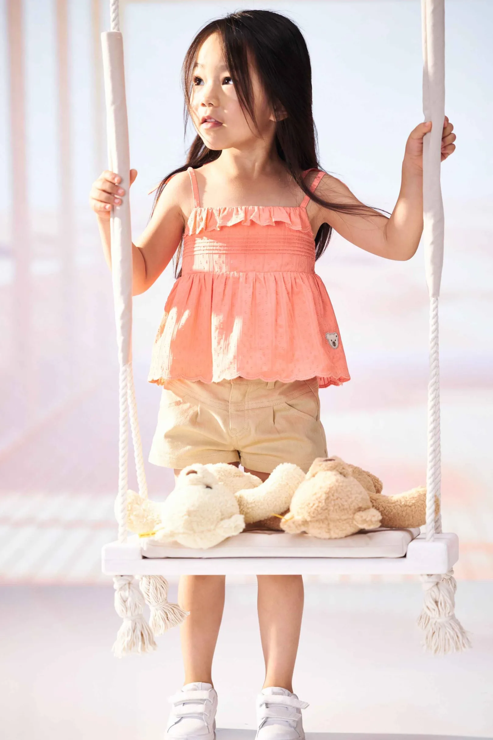 Fashion Steiff Shorts, for Girls beige