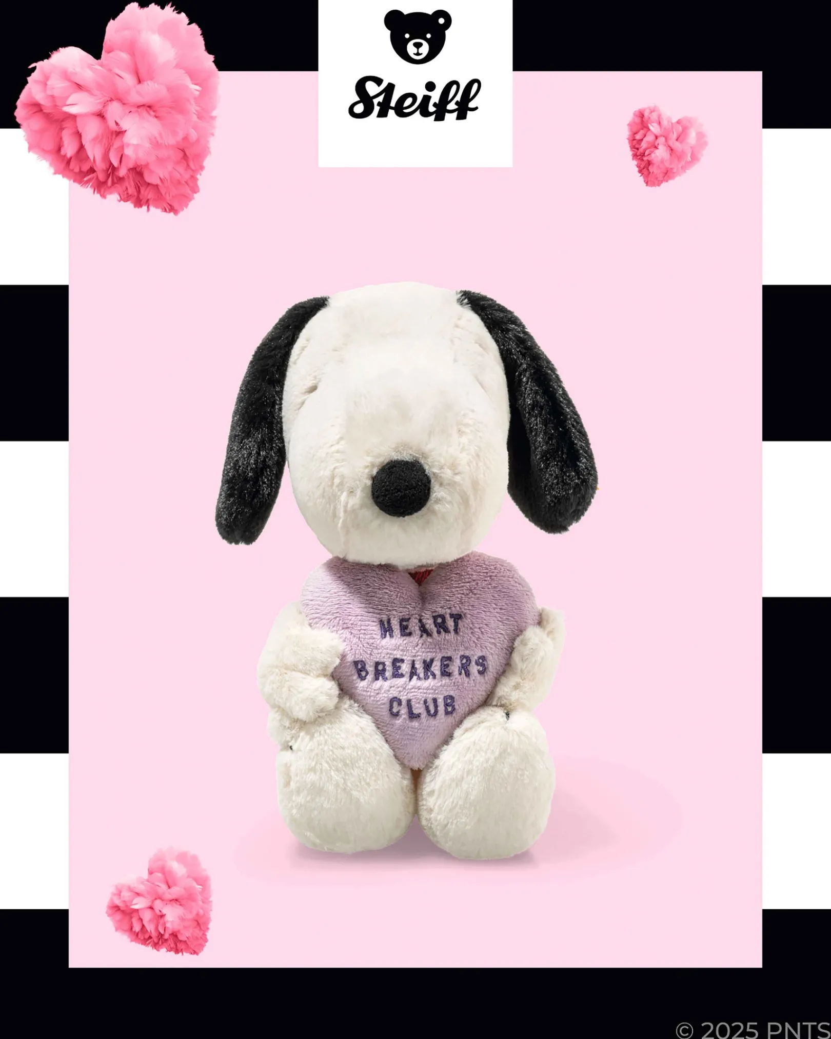 Sale Steiff Snoopy Heartbreakers Club, 22 cm, white