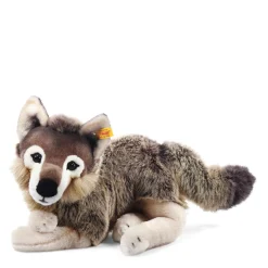 New Steiff Snorry dangling wolf, 40 cm, dark grey