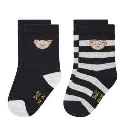 Discount Steiff Socks pack of 2 GOTS, dark blue darkblue