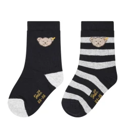 Discount Steiff Socks pack of 2 GOTS, dark blue darkblue