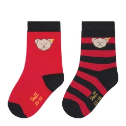 Best Steiff Socks pack of 2 GOTS, red