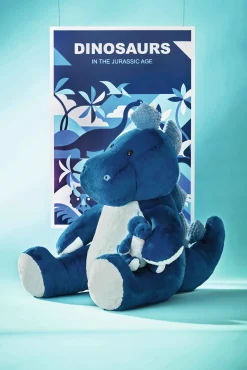 Hot Steiff Spott stegosaurus, 28 cm, light blue