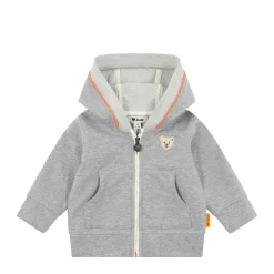 New Steiff Sweat Jacket, light grey for Boys lightgrey