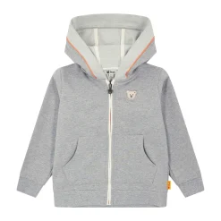 Clearance Steiff Sweat Jacket, light grey for Boys lightgrey