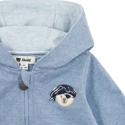New Steiff Sweat Jacket, medium blue for Boys mediumblue