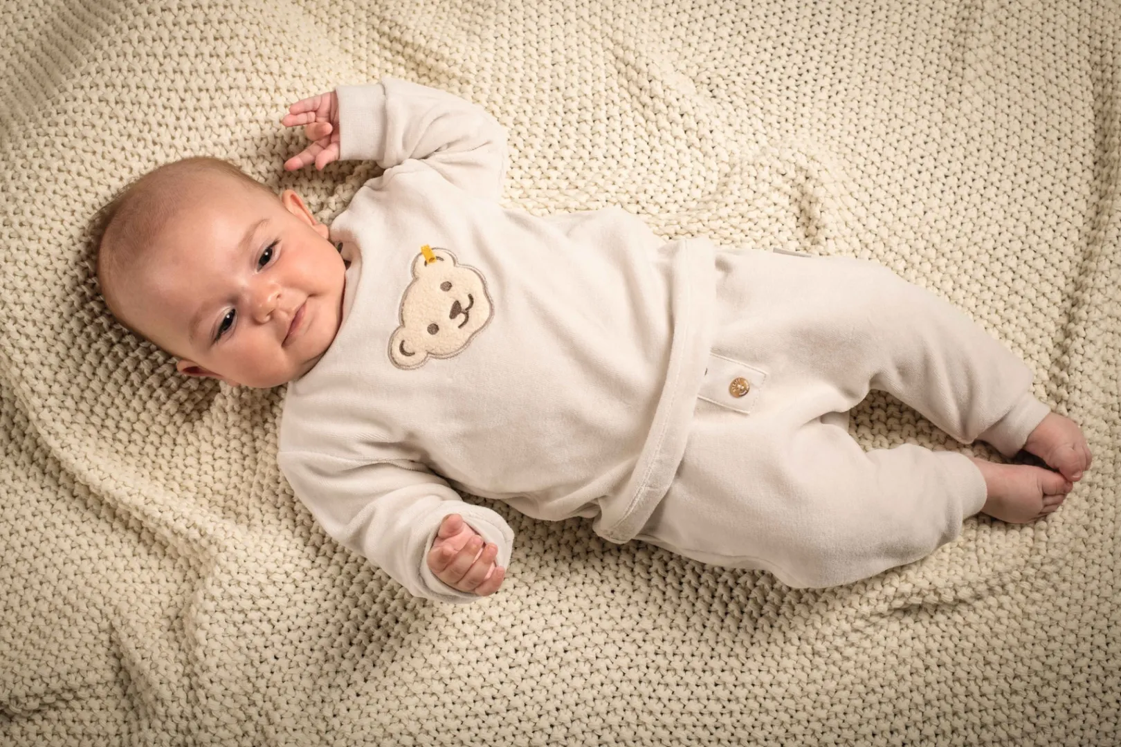 Hot Steiff Sweatshirt GOTS, beige