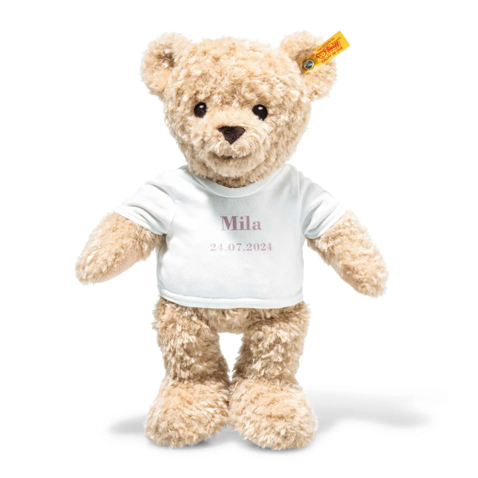Online Steiff Teddy bear with personalised T-shirt, 32 cm, beige