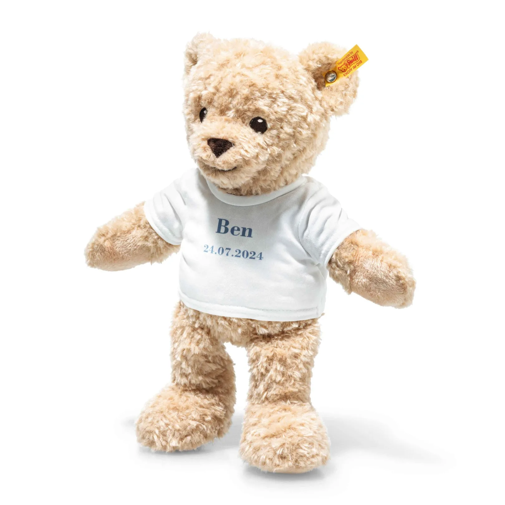 Online Steiff Teddy bear with personalised T-shirt, 32 cm, beige