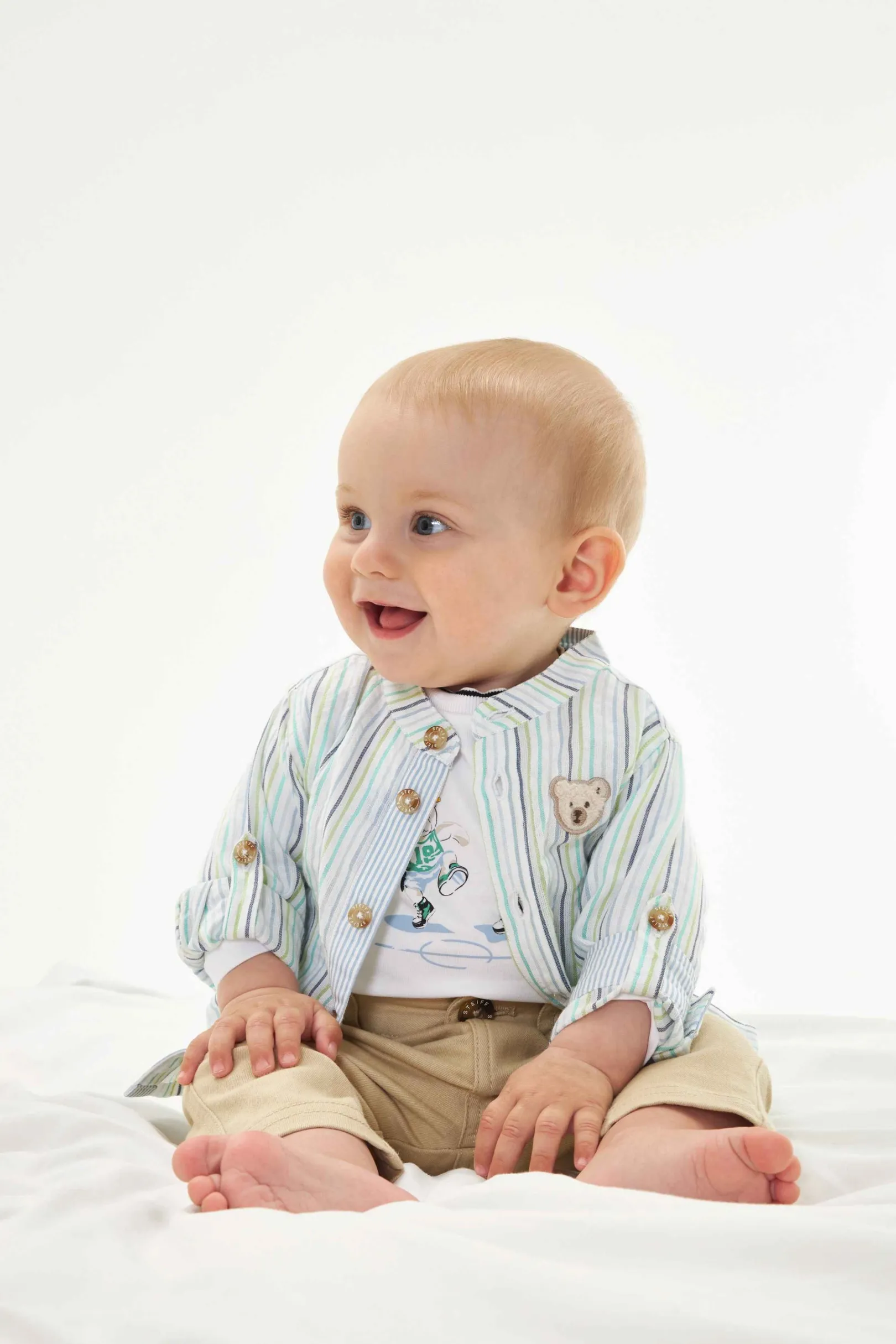 Sale Steiff T-Shirt longsleeve, for Boys white