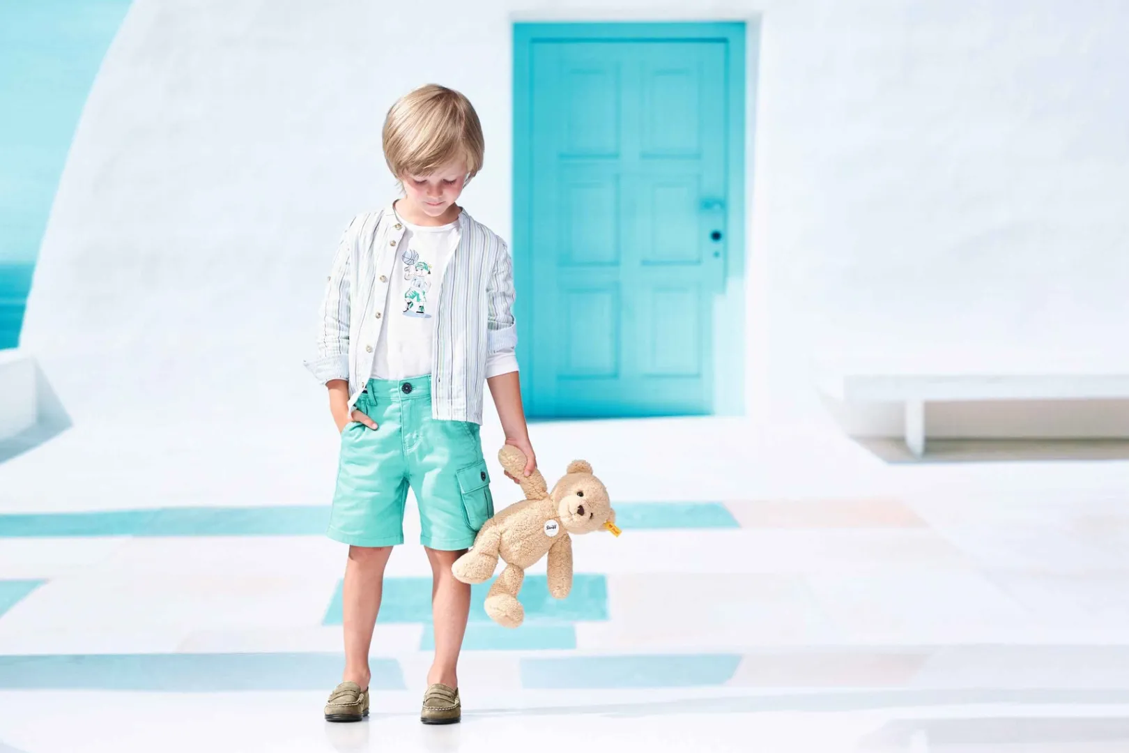 Online Steiff T-Shirt longsleeve, for Boys white
