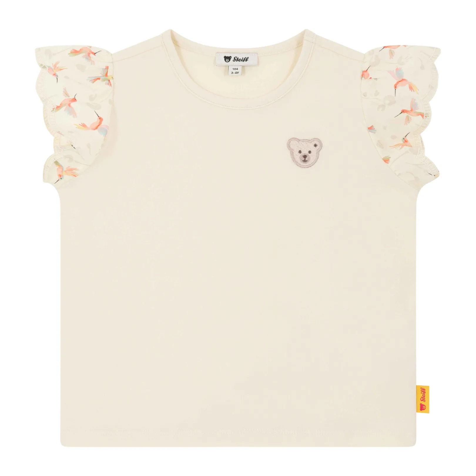 Discount Steiff T-Shirt shortsleeve, for Girls beige